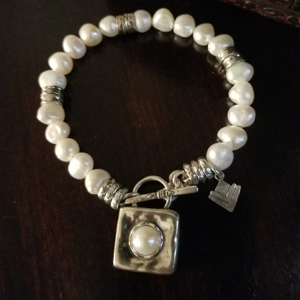 Silpada Sterling Silver Pearl Bracelet